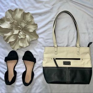 STONE&CO Black & Cream Handbag